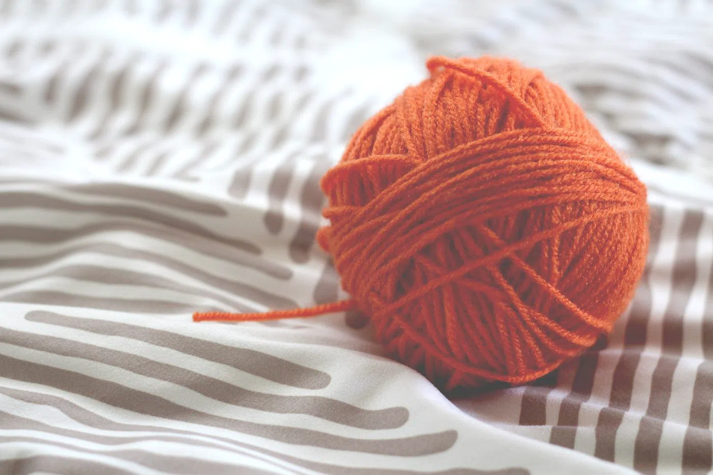 A ball of the yarn the blankets are woven from.